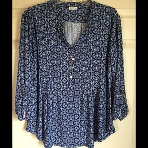 Geographic print top convertible sleeves XLP